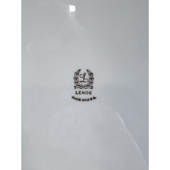 Lenox Ivory China Chateau Center Handle‎ Sandwich Tidbit Dessert Tray 24 K Gold - Picture 2 of 12